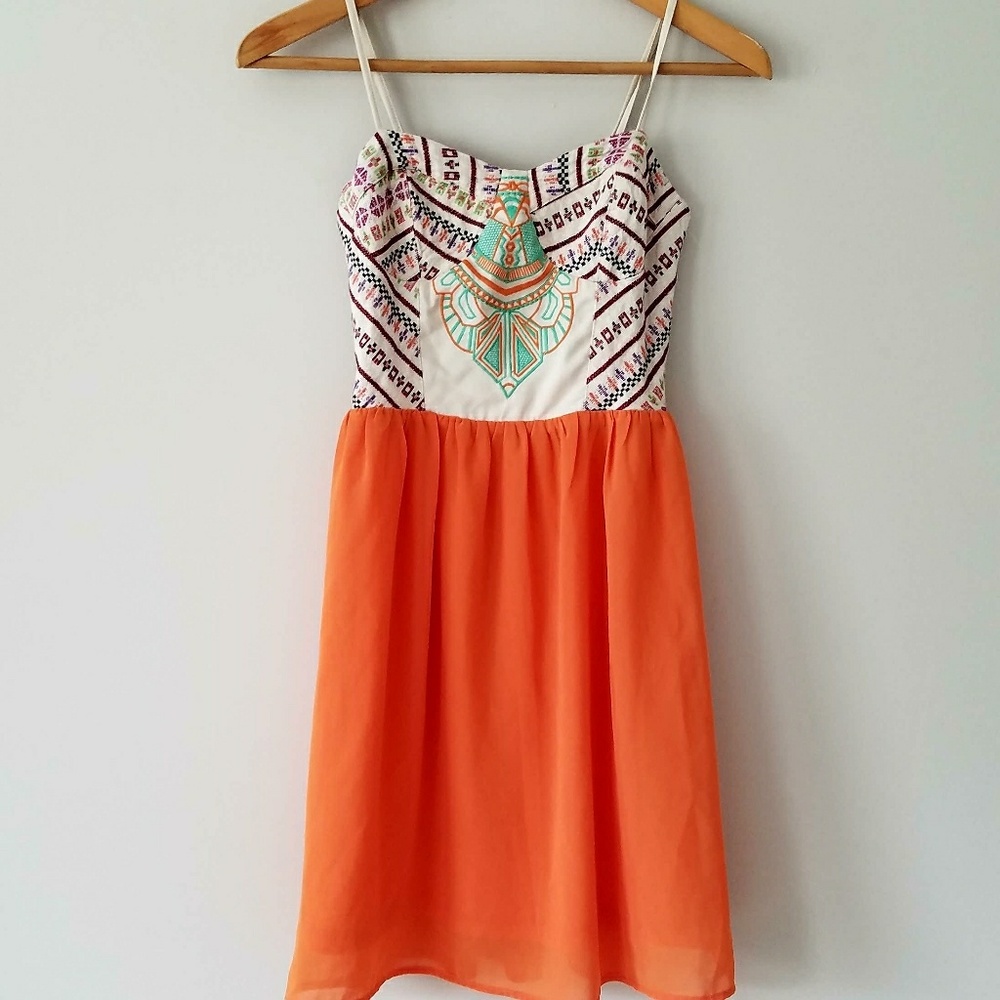 Embroided Strapped Dress